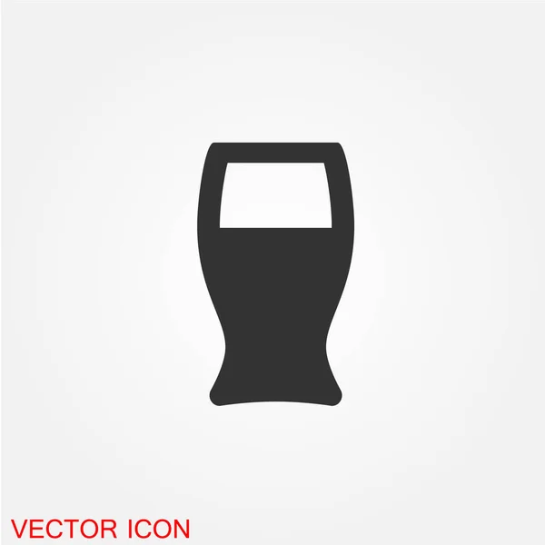 Bier Mok Platte Pictogram Geïsoleerd Een Witte Achtergrond Vector Illustratie — Stockvector