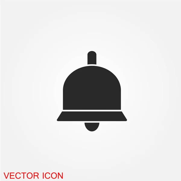 Glocke Flaches Symbol Isoliert Auf Weißem Hintergrund Vektor Illustration — Stockvektor
