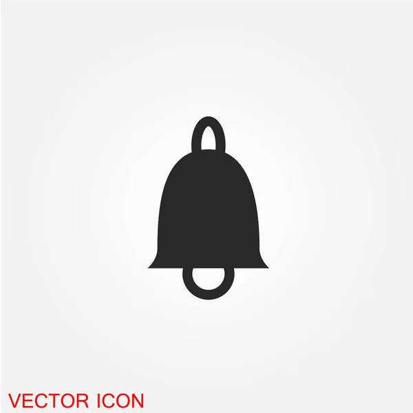 Glocke Flaches Symbol Isoliert Auf Weißem Hintergrund Vektor Illustration — Stockvektor