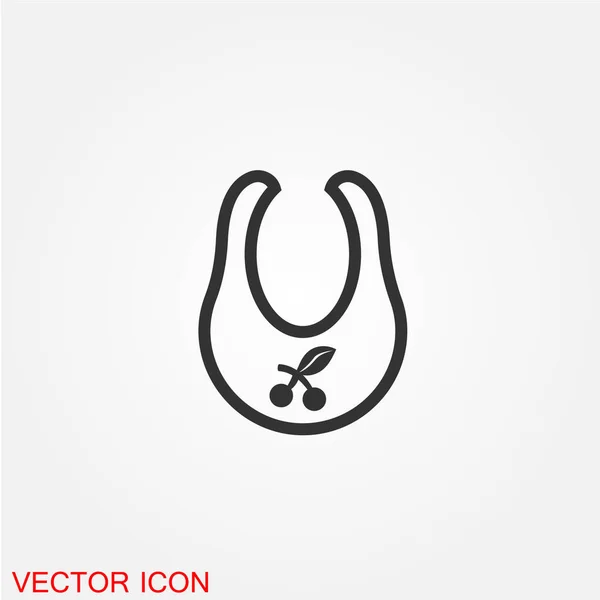 Bib Flat Icon Isolated White Background Vector Illustration — Stock Vector