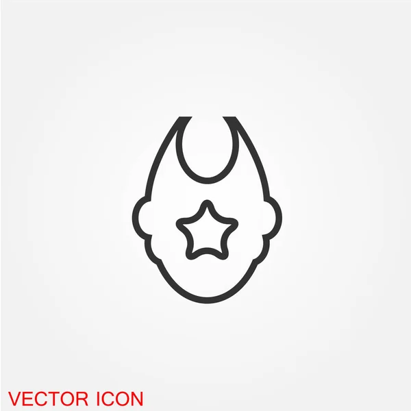 Иконка Плоского Нагрудника Белом Фоне Вектор Иллюстрация — стоковый вектор