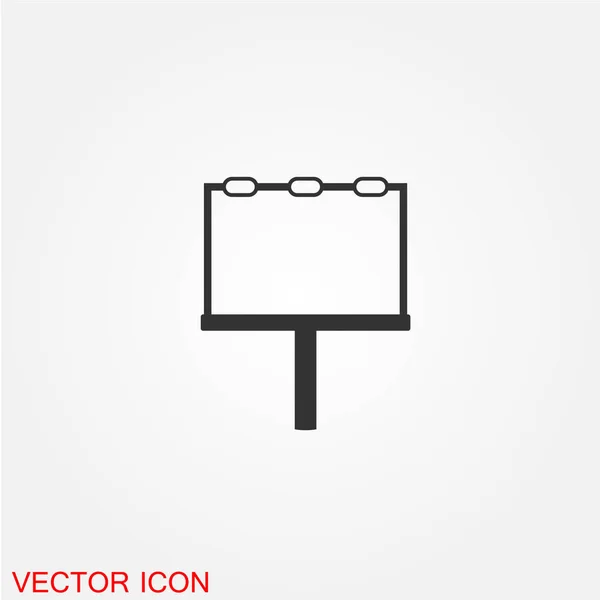 Billboard Icono Plano Aislado Sobre Fondo Blanco Vector Ilustración — Vector de stock