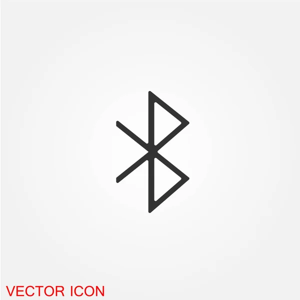 Bluetooth Flach Symbol Isoliert Auf Weißem Hintergrund Vektor Illustration — Stockvektor