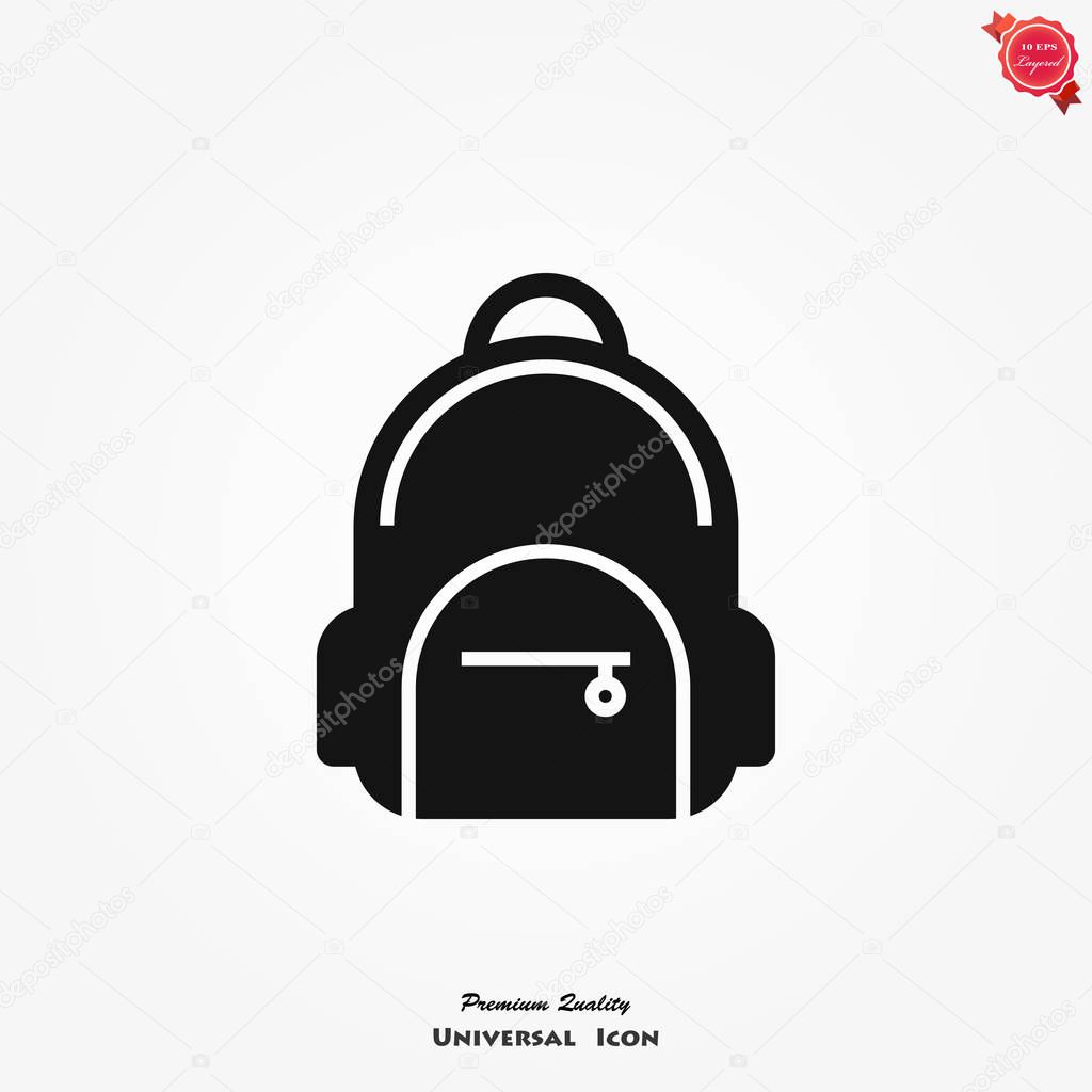 Backpack icon, collection of high quality logo for web site design