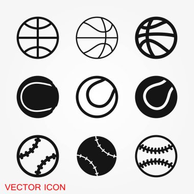 Spor top idolü. Düz vektör çizim arka planda işaret tasarım için izole