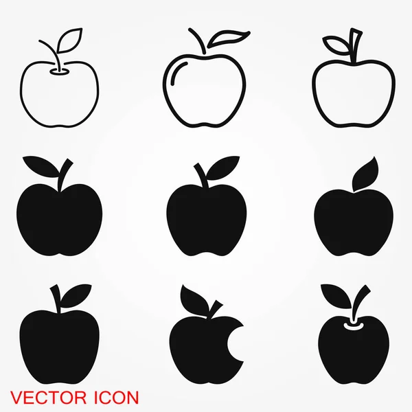 Symbole Page Apple Icon Pour Conception Votre Site Web Logo — Image vectorielle