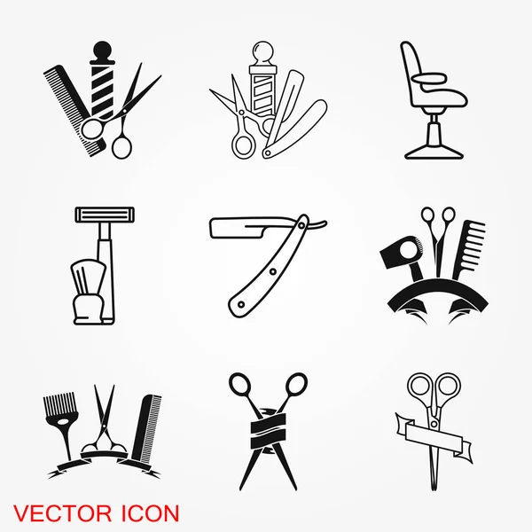 Icono Peluquería Vector Secador Pelo Salón Rizador Pelo Para Web — Vector de stock