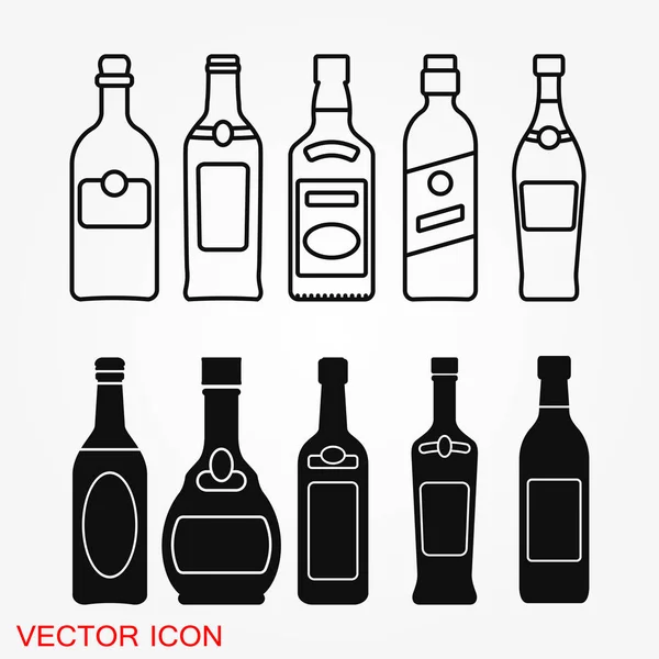 Бутылочный Значок Плоский Знак Мобильной Концепции Веб Дизайна Бутылку Фитнеса — стоковый вектор