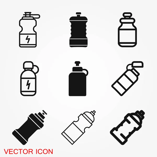 Flaschensymbol Flachschild Für Mobiles Konzept Und Webdesign Trinkflasche Für Fitness — Stockvektor
