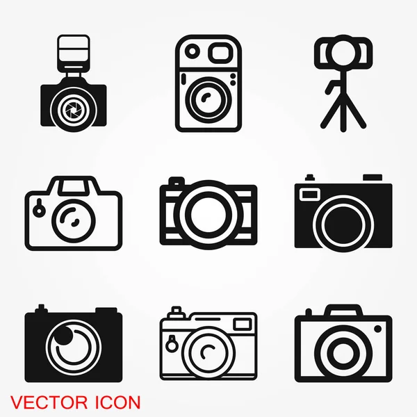 Camera Icon Trendy Flat Style Isolated Background — Stock Vector