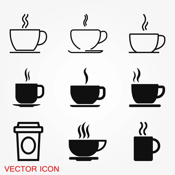 Icône tasse de café. Café boisson vectoriel symbole stock illustration web . — Image vectorielle