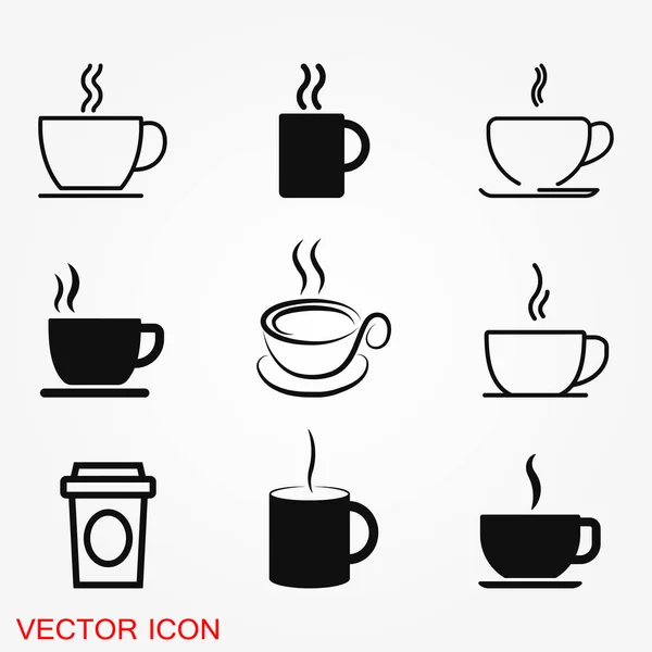 Ícone xícara de café. Café bebida vetor símbolo web ilustração . — Vetor de Stock