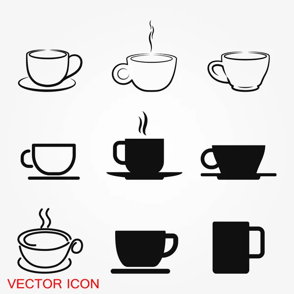 Kaffeetassen-Ikone. Kaffee-Drink-Vektor-Symbol stock web illustration. — Stockvektor