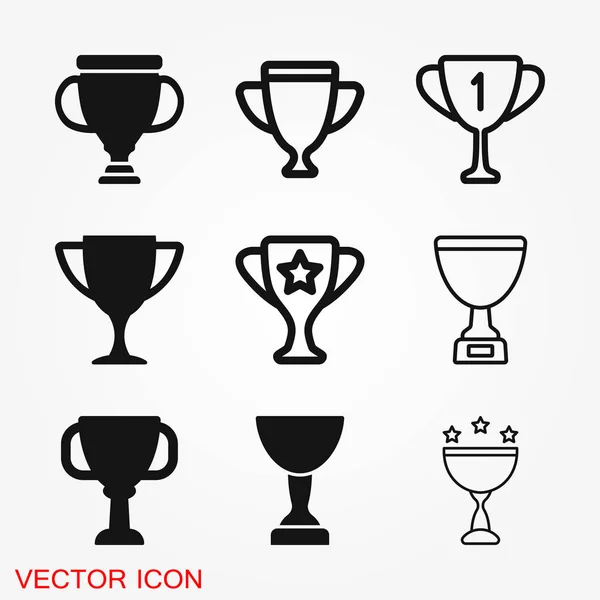 Pokal-Vektor-Symbol. Silhouette des sportlichen Wettbewerbs. — Stockvektor