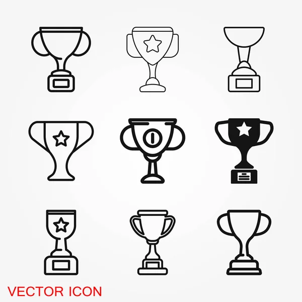 Ícone vetor copo troféu. Símbolo de competição desportiva . —  Vetores de Stock