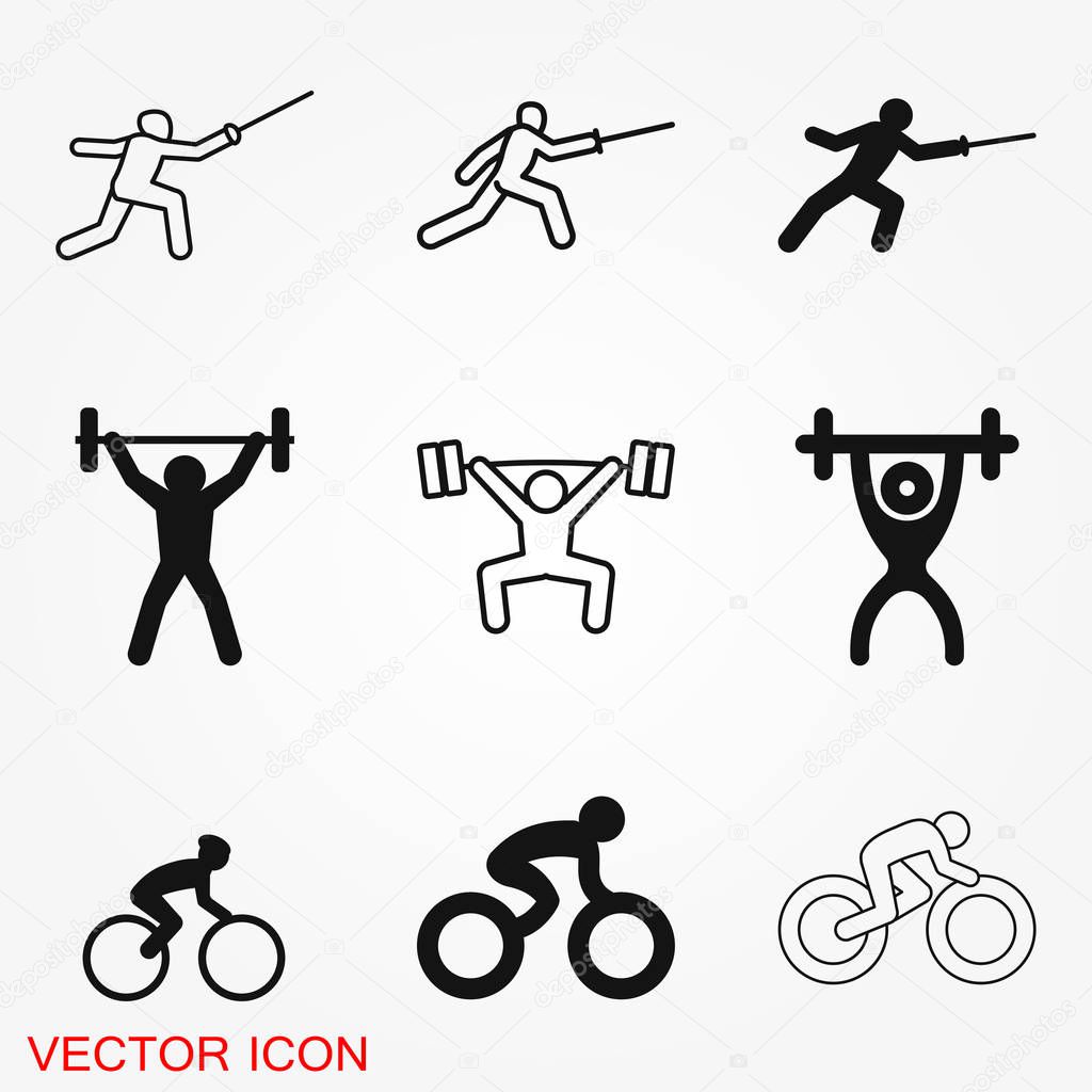 Athlete icon isolated on background vector illustration, sign design