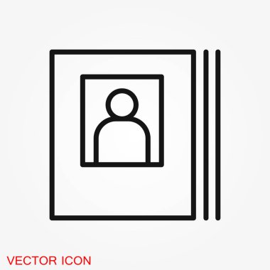 Fotoğraf albümü vektör simgesine beyaz arka plan illüstrasyon