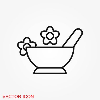 Aromaterapi simgesi. Web sitesi için konsept illüstrasyon. İşaret, sembol, öğe.