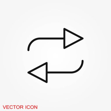 Ok simgesi. Web sitesi ve uygulama vektör çizim için oku