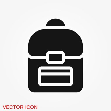 Sırt çantası sağlam üstünde kutsal kişilerin resmi arka plan. Bagaj glif tarzı tasarım, Web ve uygulama için tasarlanmış.