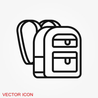 Sırt çantası sağlam üstünde kutsal kişilerin resmi arka plan. Bagaj glif tarzı tasarım, Web ve uygulama için tasarlanmış.