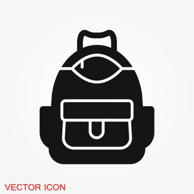 Sırt çantası sağlam üstünde kutsal kişilerin resmi arka plan. Bagaj glif tarzı tasarım, Web ve uygulama için tasarlanmış.