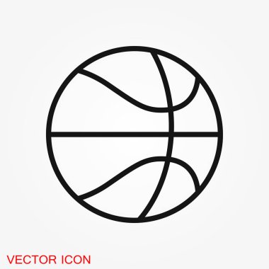 Spor top idolü. Düz vektör çizim arka planda işaret tasarım için izole