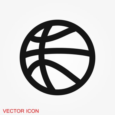 Spor top idolü. Düz vektör çizim arka planda işaret tasarım için izole