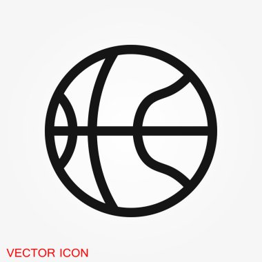 Spor top idolü. Düz vektör çizim arka planda işaret tasarım için izole