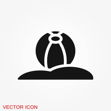 Beach simgesi, yaz işaretler: vektör simge tatil ve Turizm