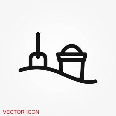 Beach simgesi, yaz işaretler: vektör simge tatil ve Turizm