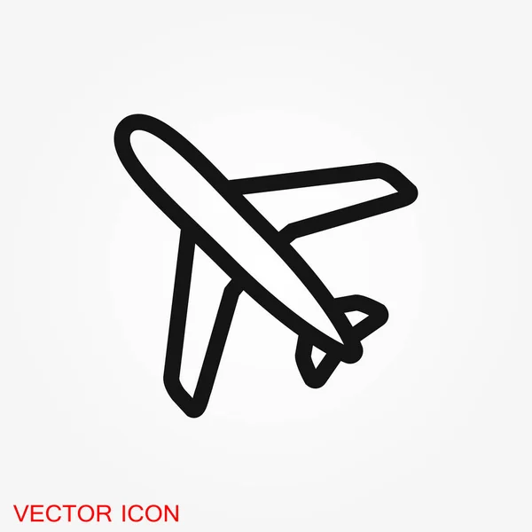 Flugzeug Symbol Auf Weißem Hintergrund Flugzeug Symbol Vektor Symbolbild Flugzeug — Stockvektor