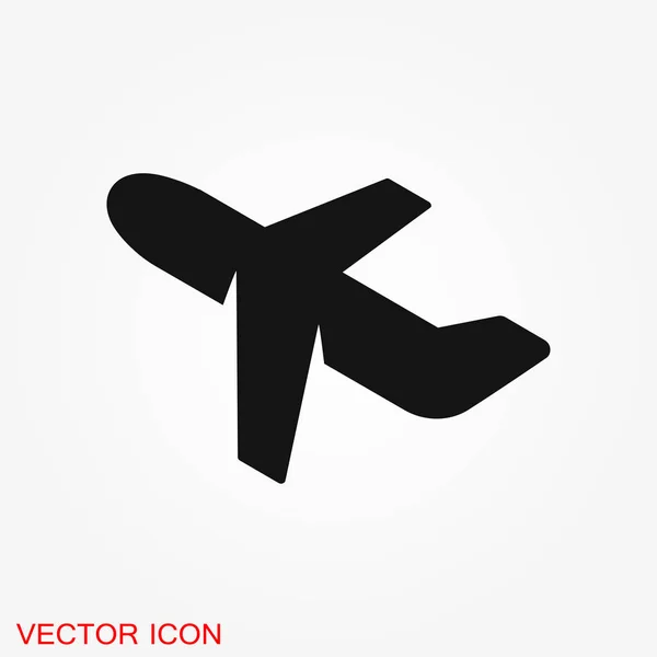 Flugzeug Symbol Auf Weißem Hintergrund Flugzeug Symbol Vektor Symbolbild Flugzeug — Stockvektor