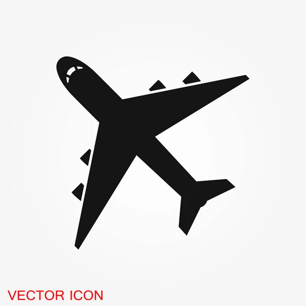 Icône Avion Sur Fond Blanc Vecteur Icône Avion Icône Plate — Image vectorielle