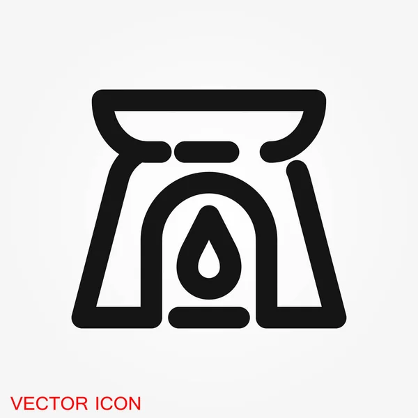 Icono Aromaterapia Ilustración Conceptual Para Sitio Web Signo Símbolo Elemento — Vector de stock