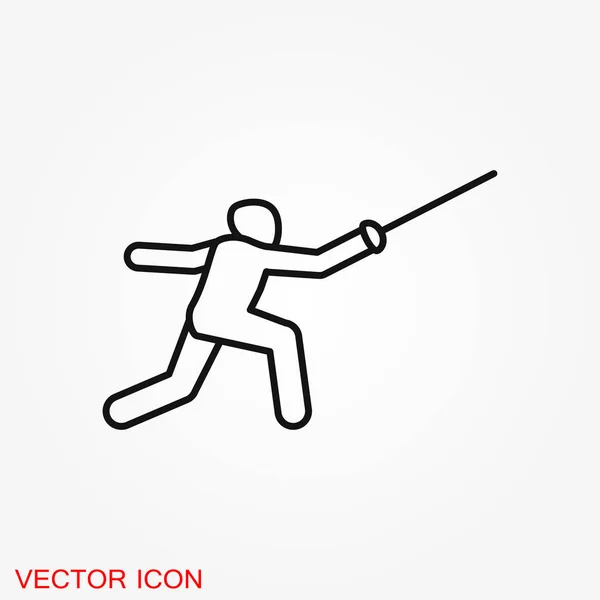 Idrottsman Ikonen Isolerad Bakgrund Vektorillustration Sign Design — Stock vektor