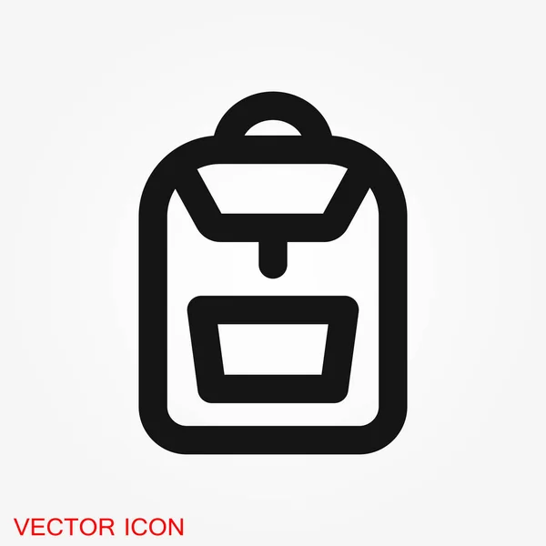 Mochila Ícone Sólido Fundo Design Estilo Glifo Bagagem Projetado Para — Vetor de Stock