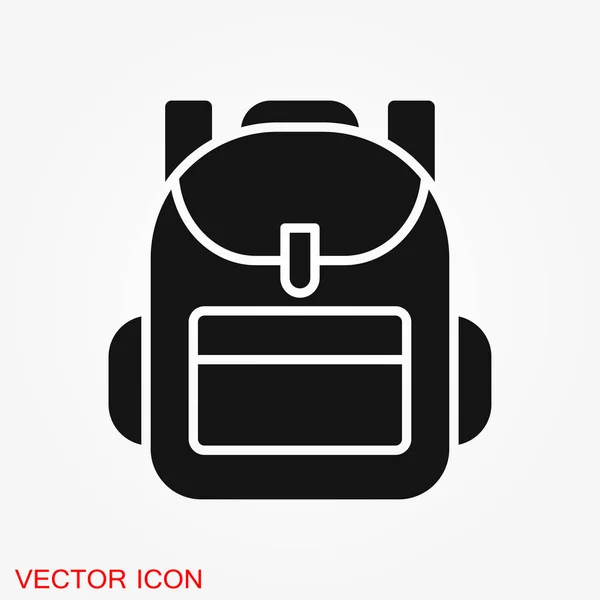 Mochila Ícone Sólido Fundo Design Estilo Glifo Bagagem Projetado Para — Vetor de Stock