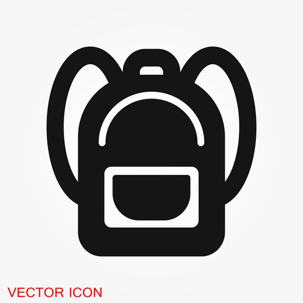 Mochila Ícone Sólido Fundo Design Estilo Glifo Bagagem Projetado Para — Vetor de Stock