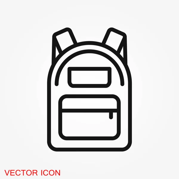 Sac Dos Icône Solide Sur Fond Design Style Glyphe Bagages — Image vectorielle