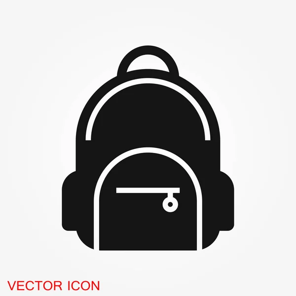 Mochila Ícone Sólido Fundo Design Estilo Glifo Bagagem Projetado Para — Vetor de Stock