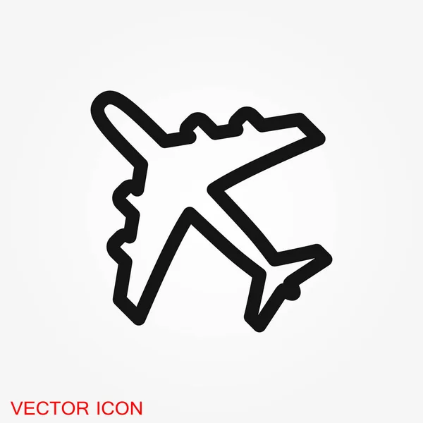 Flugzeug Symbol Auf Weißem Hintergrund Flugzeug Symbol Vektor Symbolbild Flugzeug — Stockvektor
