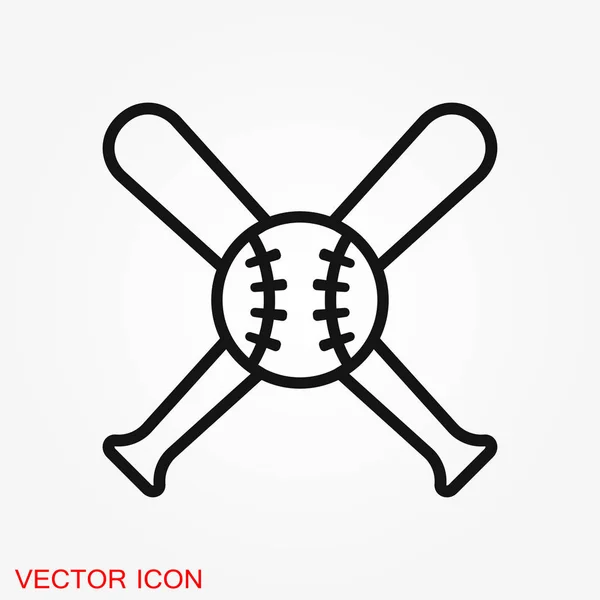 Conjunto Moderno Simple Iconos Béisbol Colección Símbolos Premium Ilustración Vectorial — Vector de stock