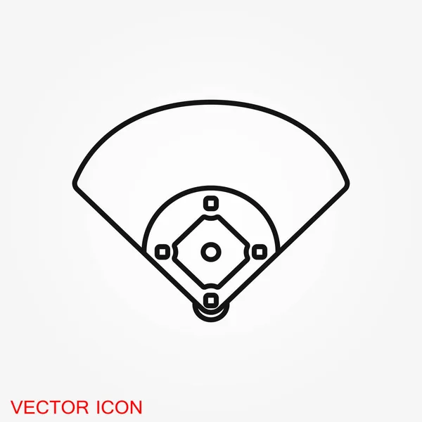 Einfache Moderne Reihe Von Baseball Ikonen Premium Symbolsammlung Vektorillustration Einfaches — Stockvektor