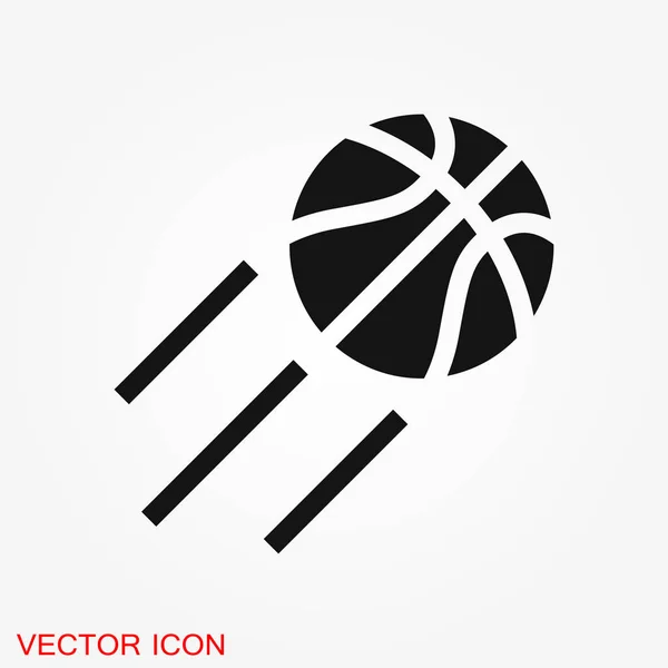 Basketball Icon Vector Trendy Flat Style Isolated White Background Basketball — Stock Vector