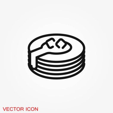 Kahvaltı Icons set. Bir arka plan üzerinde oturum