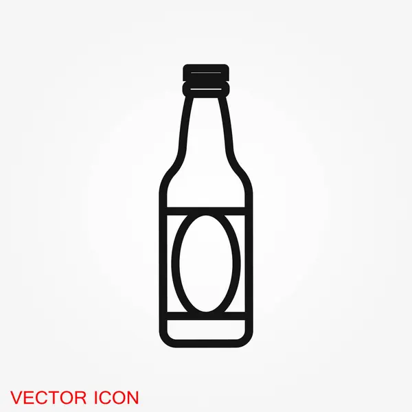 Bierflaschen Vektor Illustration Auf Weißem Hintergrund Für Web Und Apps — Stockvektor