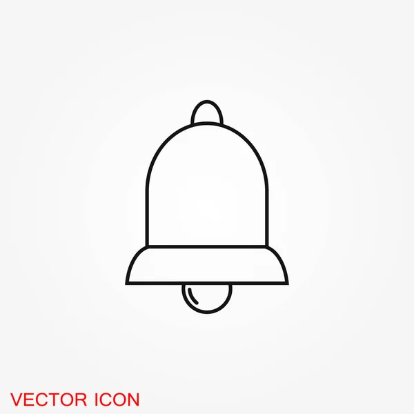 Glockensymbol Trendigen Flachen Stil Isoliert Auf Grauem Hintergrund Benachrichtigungssymbol Für — Stockvektor