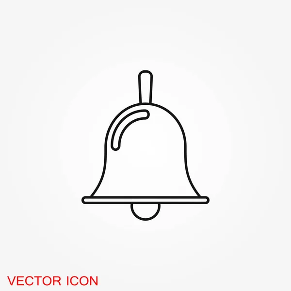 Ikonu Zvonku Moderní Plochý Izolované Šedém Pozadí Symbol Upozornění Pro — Stockový vektor