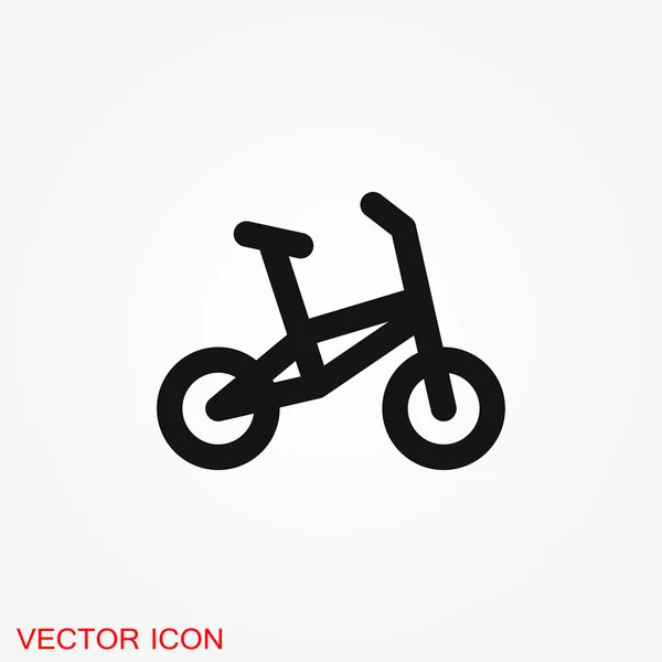 Bicicletta Icona Vettoriale Elemento Piatto Illustrazione Sfondo — Vettoriale Stock